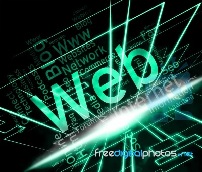 Web Word Means Internet Network And Websites Stock Image