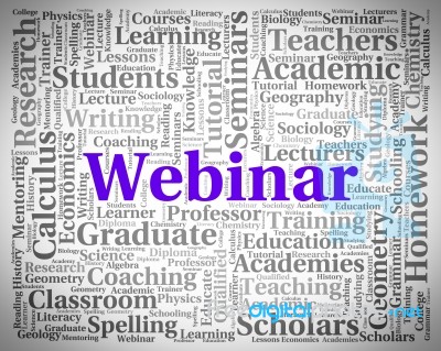 Webinar Word Shows Website Education And Learn Stock Image