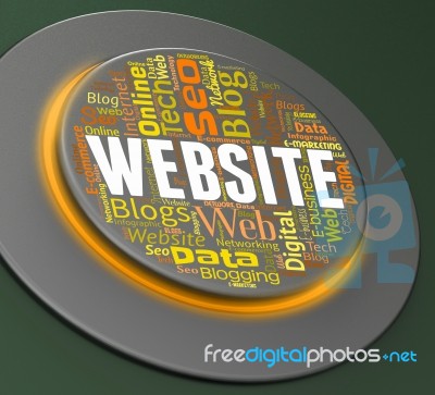 Website Button Represents Sites Www And Websites 3d Rendering Stock Image