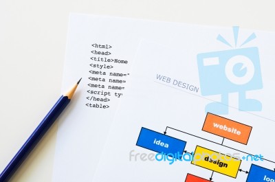 Website Planning Stock Photo