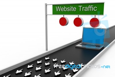 Website Traffic Stock Image