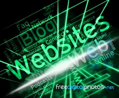 Websites Word Means Online Search And Internet Stock Image