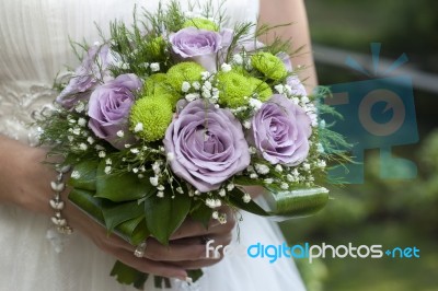 Wedding Bouquets Of Roses Stock Photo