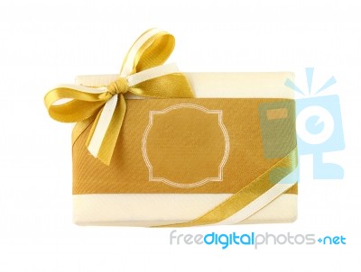 Wedding Gift Box Isolated Stock Photo