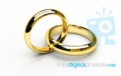 Wedding Ring Gold Stock Image