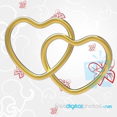 Wedding Rings Indicates Valentine's Day And Couple Stock Image