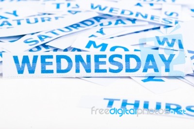 Wednesday Word Stock Photo