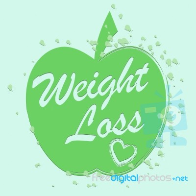 Weight Loss Shows Dieting And Slimming Diet Stock Image