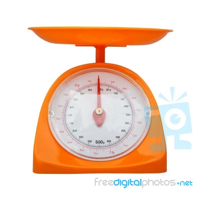 Weight Measurement Balance Isolated White Background Stock Photo