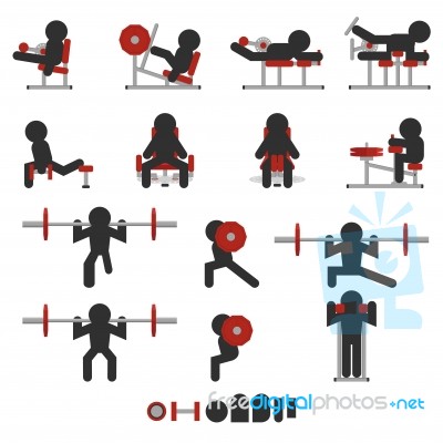 Weight Training Icon Stock Image