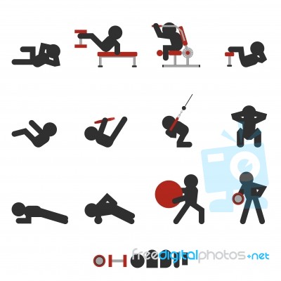 Weight Training Icon Stock Image