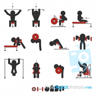 Weight Training Icon Stock Image