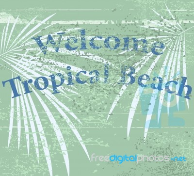 Welcome Sign On The Beach Stock Image