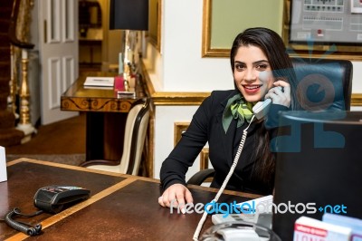 Welcome To Our Hotel ! Stock Photo