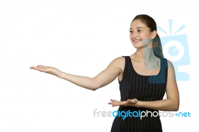 Welcoming Business Woman Stock Photo