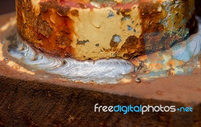 Welded Metal Stock Photo