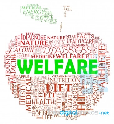 Welfare Apple Means Health Check And Care Stock Image