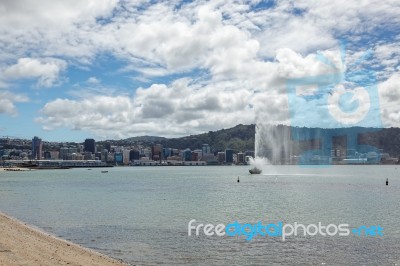 Wellington, New Zealand - February 11 : Waterfront In Wellington… Stock Photo