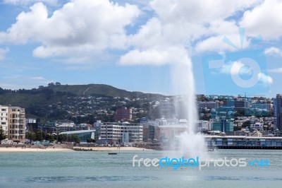 Wellington, New Zealand - February 11 : Waterfront In Wellington… Stock Photo