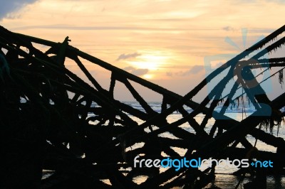 West Pier Ruins Stock Photo