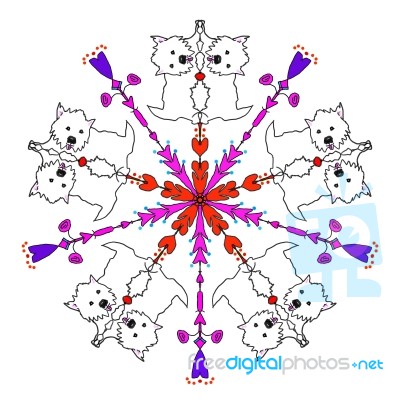 Westie Kaleidoscope Stock Image