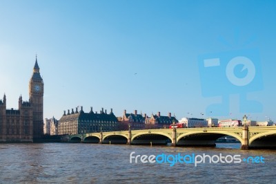 Westminster Bridge And Big Ben Stock Photo