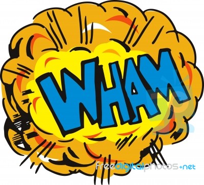 Wham Explosion Stock Image