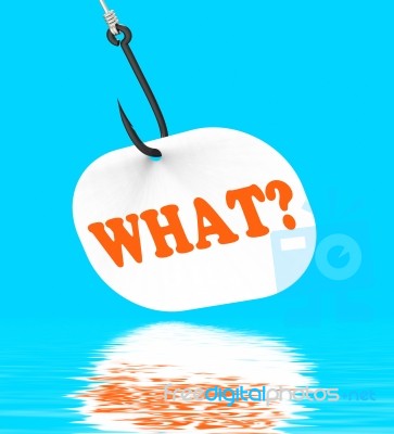 What? On Hook Displays Questions And Answers Stock Image