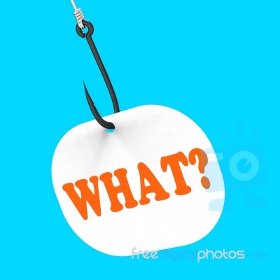 What? On Hook Shows Questions And Answers Stock Image