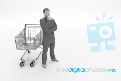 What To Buy - Crisis - Empty Shopping Cart Stock Image