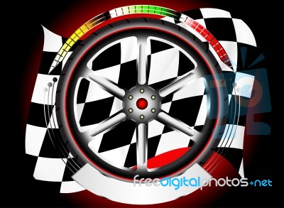 Wheel Alloy Emblem Stock Image