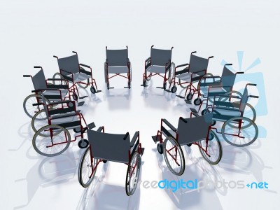 Wheel Chairs Stock Image