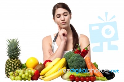 Which Fruit Or Vegetable Should I Pick? Stock Photo