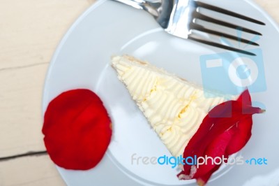 Whipped Cream Mango Cake Stock Photo