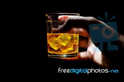 Whisky Shot Drinks Stock Photo