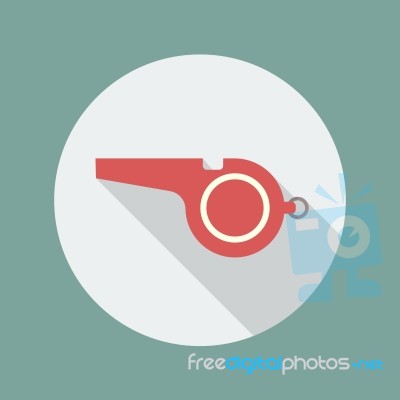 Whistle Flat Icon Stock Image