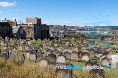 Whitby Church Stock Photo