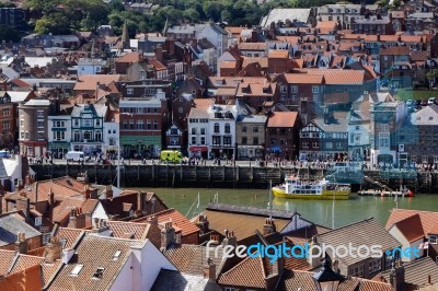 Whitby, North Yorkshire/uk - August 22 : View Of Whitby North Yo… Stock Photo