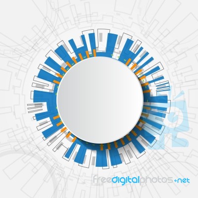 White Abstract Futuristic Technology  Illustration Backgro Stock Image