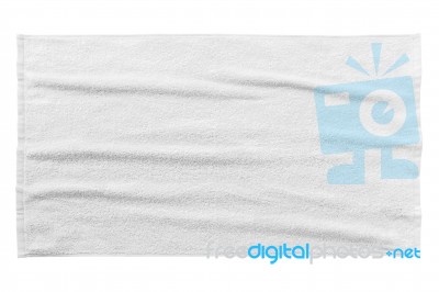 White Beach Towel Stock Photo