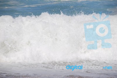 White Beautiful Ocean Wave Stock Photo