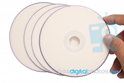 White, Blank CD Or DVD Stock Photo