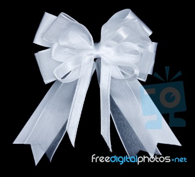 White Bow Stock Photo