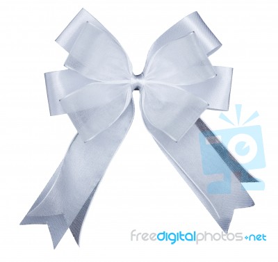 White Bow Stock Image