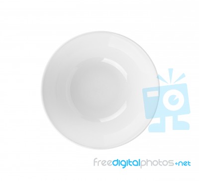 White Bowl Isolated On White Background Stock Photo