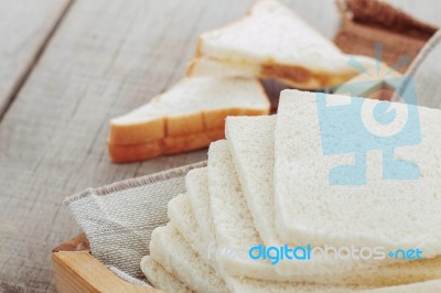 White Bread On Tray Stock Photo