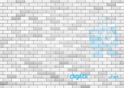 White Brick Wall Texture Background Stock Image