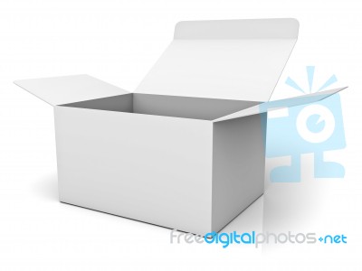 White Cardboard Box Stock Image