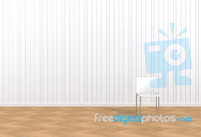 White Chair In A White Room Stock Image