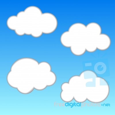 White Cloud On Blue Sky Stock Image